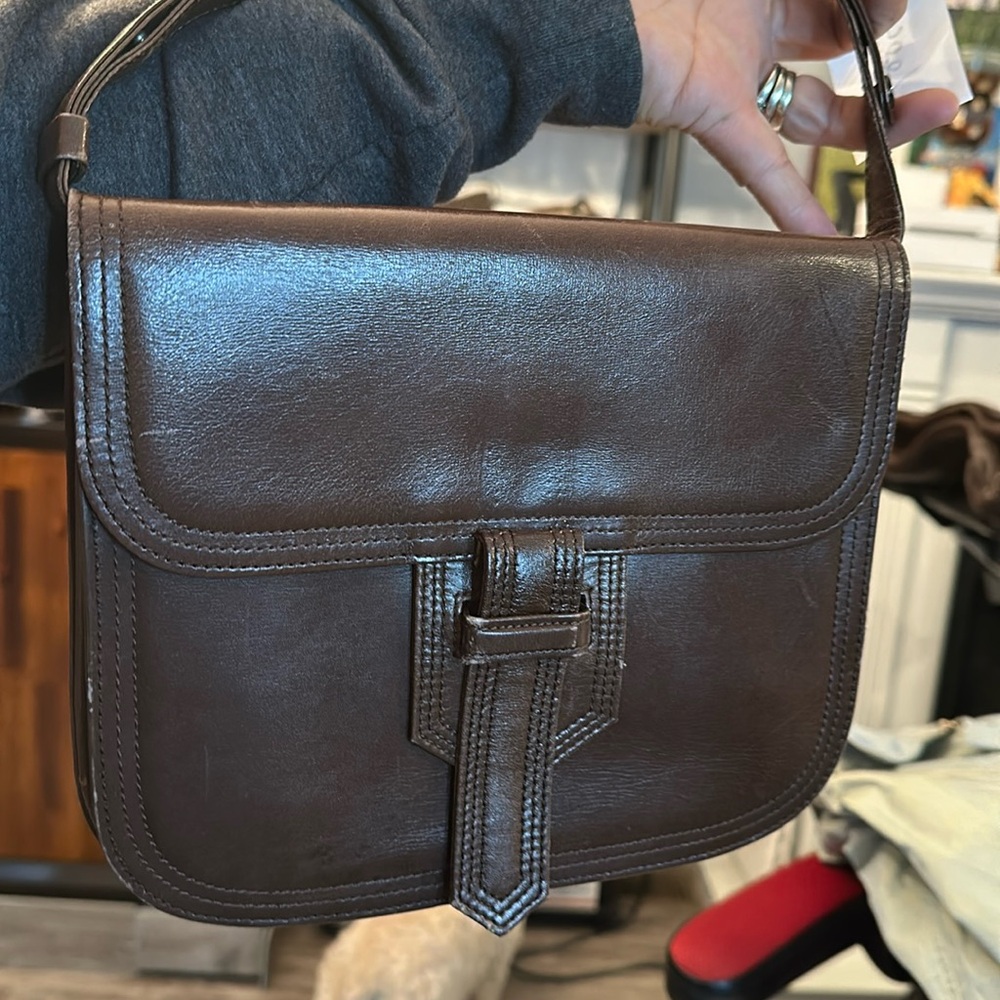 Elegant Brown Leather Women's Bag